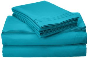 Comfy Bedding Elegant Comfort 1500 Thread Count Egyptian Quality 4-Piece Bed Sheet Sets with Deep Pockets, California King, Turqouise
