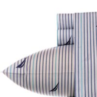Nautica Cotton Percale Sheets Set, Full, Audley at Lux Comfy Bedding