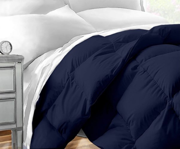 best college dorm bedding - Sleep Restoration Down Alternative Comforter 1400 Series - Best Hotel Quality Hypoallergenic Duvet Insert Bedding - Twin-Twin XL - Navy