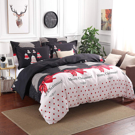 Swanson Beddings Christmas 3-Piece Luxury Microfiber Bedding Set Duvet Cover and Pillow Shams (King)