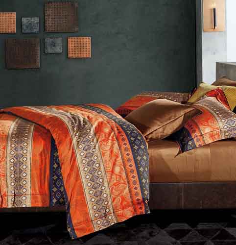 ,Queen Size,Boho Paisely Pattern 1 Duvet Cover + 2 Pillow Shams NEWLAKE Duvet Covet Set-3 Pieces Comforter Cover Sets