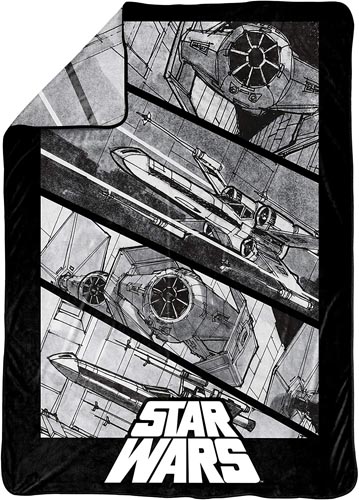 Jay Franco Star Wars Vehicle Blanket - Measures 60 x 90 inches, Bedding - Fade Resistant Super Soft Fleece (Official Star Wars Product)